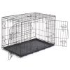 36" Pet Kennel Cat Dog Folding Steel Crate Animal Playpen Wire Metal