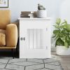 Dog Crate Furniture White 21.7"x29.5"x25.6" Engineered Wood