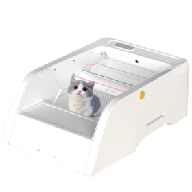 The Smart Litter Box Has A Wide Opening (Option: Milky)